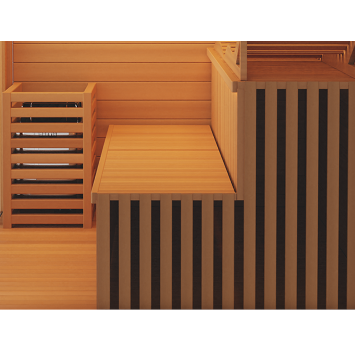 Close-up view of Medical Sauna Traditional 6 Indoor Sauna 3 People.