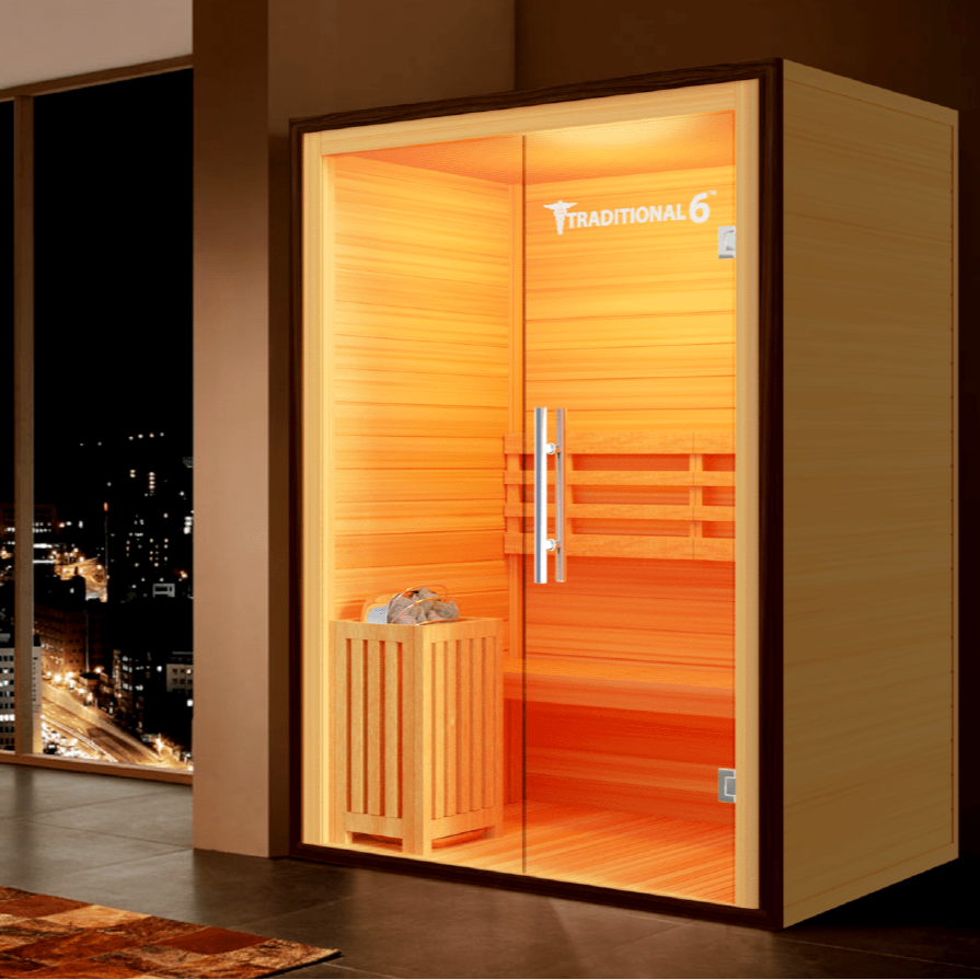 Medical Sauna Traditional 6 Indoor Sauna 3 People in an indoor setting.