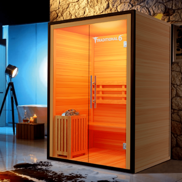 Medical Sauna Traditional 6 Indoor Sauna 3 People in an indoor setting.