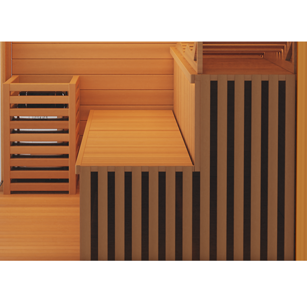 Close-up view of Medical Sauna Traditional 7 Indoor Sauna 3-4 People.