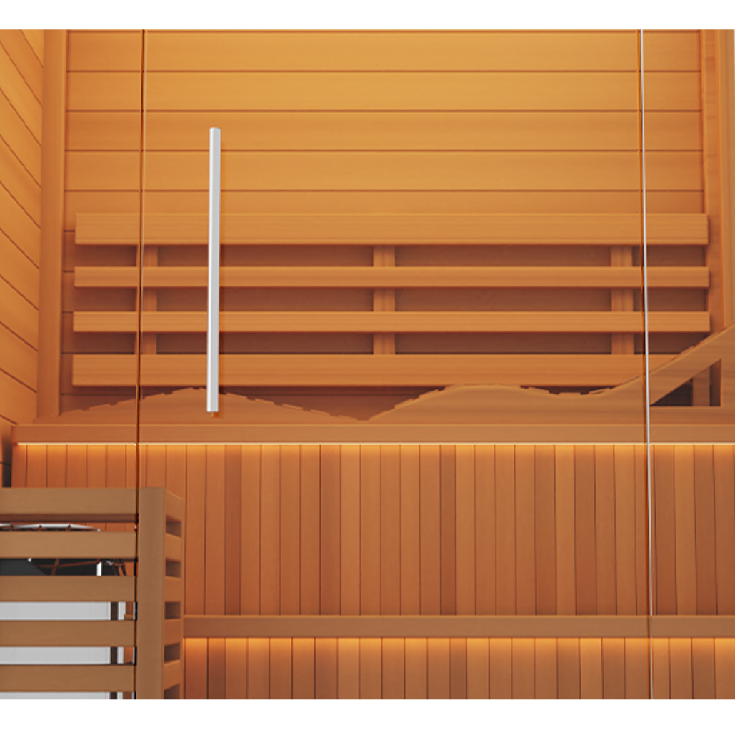 Close-up view of Medical Sauna Traditional 7 Indoor Sauna 3-4 People.