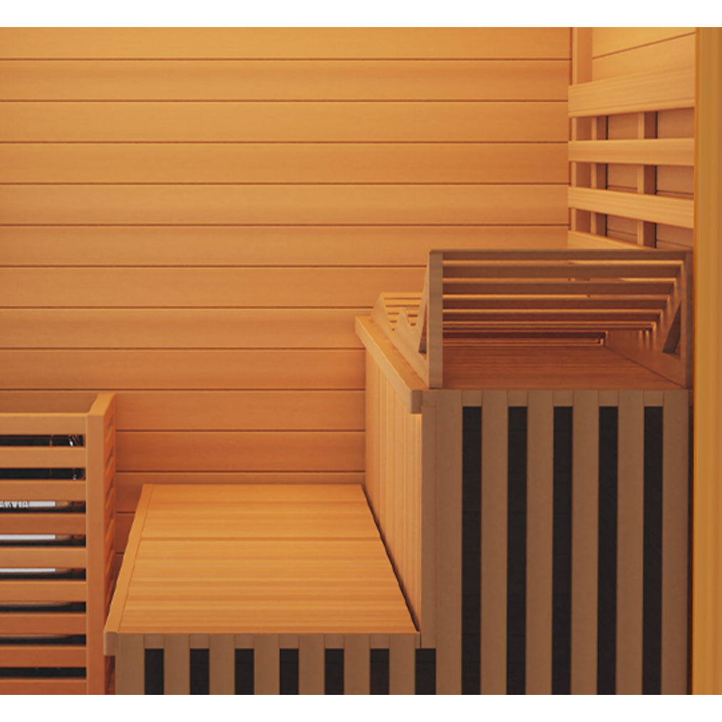 Close-up view of Medical Sauna Traditional 8 Plus Indoor Sauna 3-5 People.