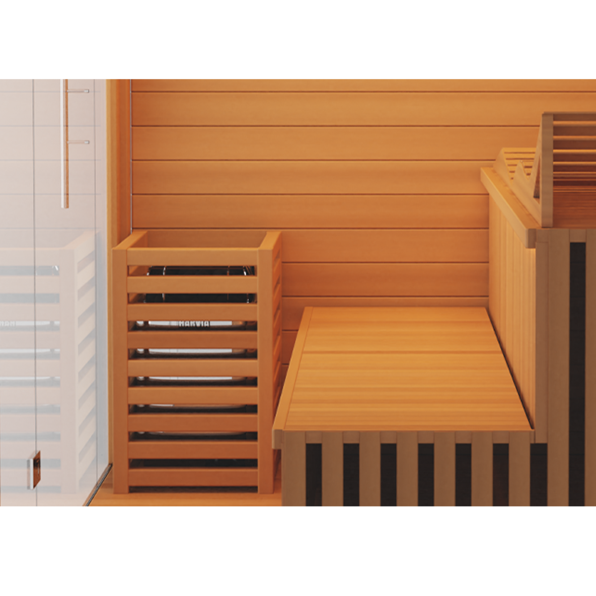 Close-up view of Medical Sauna Traditional 9 Plus Indoor Sauna 3-6 People.