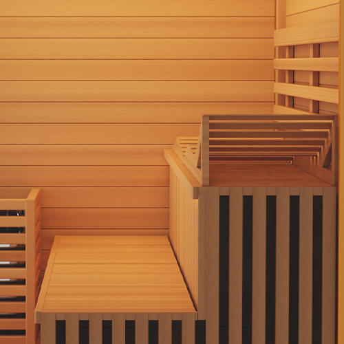 Close-up view of Medical Sauna Traditional 9 Plus Indoor Sauna 3-6 People.