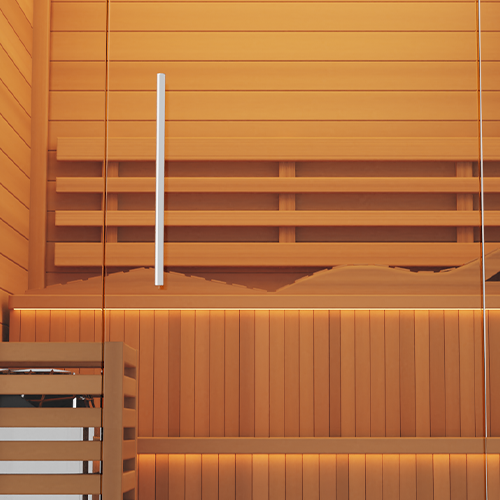 Close-up view of Medical Sauna Traditional 9 Plus Indoor Sauna 3-6 People.