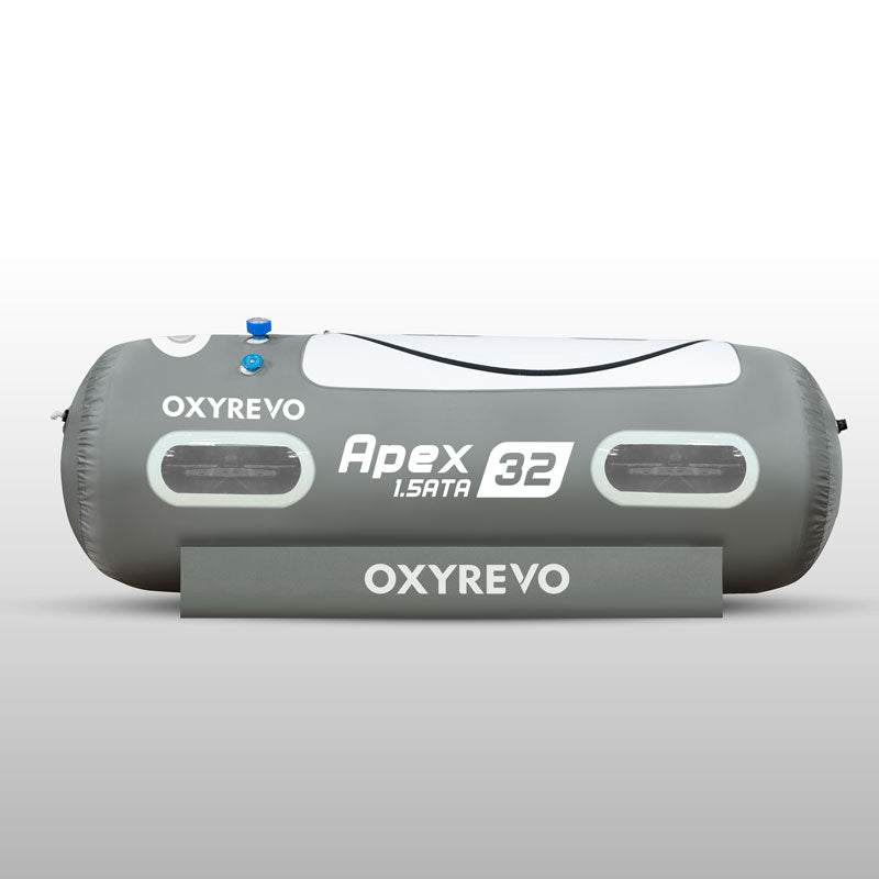 Front view of OxyRevo Apex 32 1.5 ATA Hyperbaric Chamber.