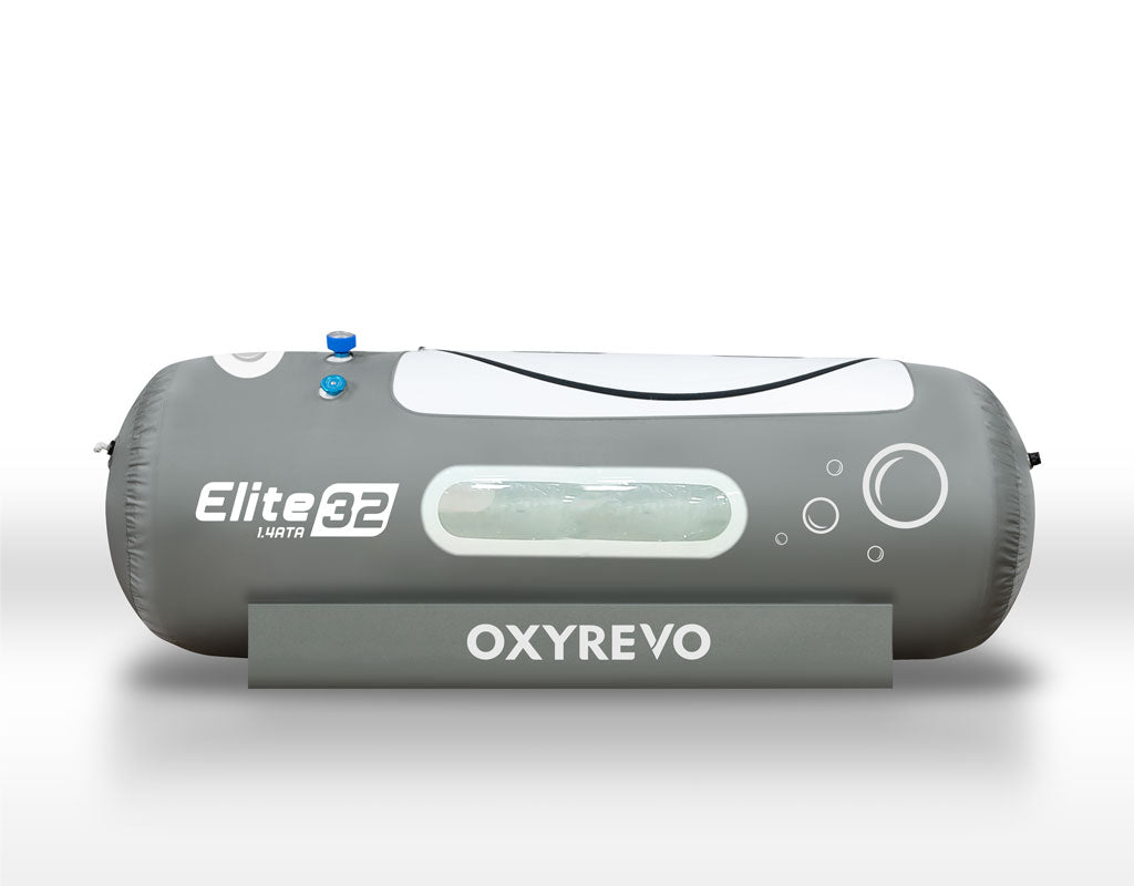 Front view of OxyRevo Elite 32 1.4 ATA Hyperbaric Chamber.