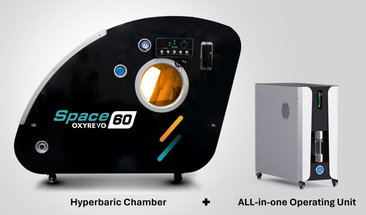 OxyRevo Space 60 Hyperbaric Chamber and Operating Unit.