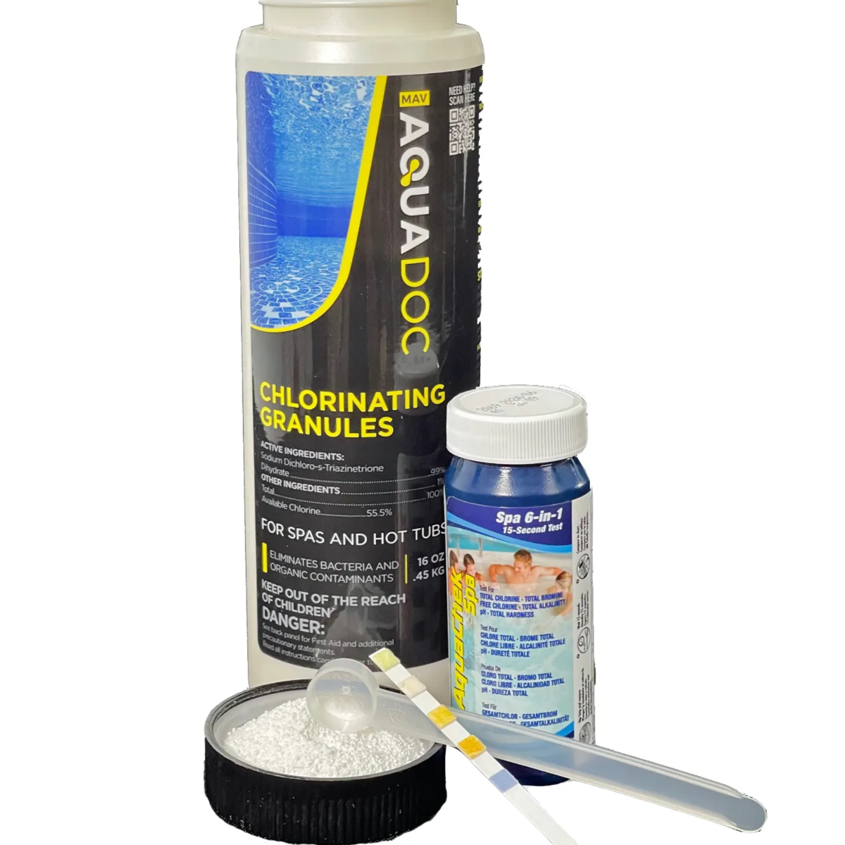 Penguin Chillers chlorinating kit for cold plunges and hot tubs.