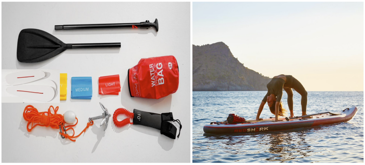 Items included with Red Shark Gym Surf Kit.