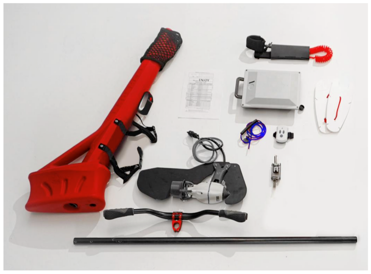 Items included with Red Shark Scooter Kit.