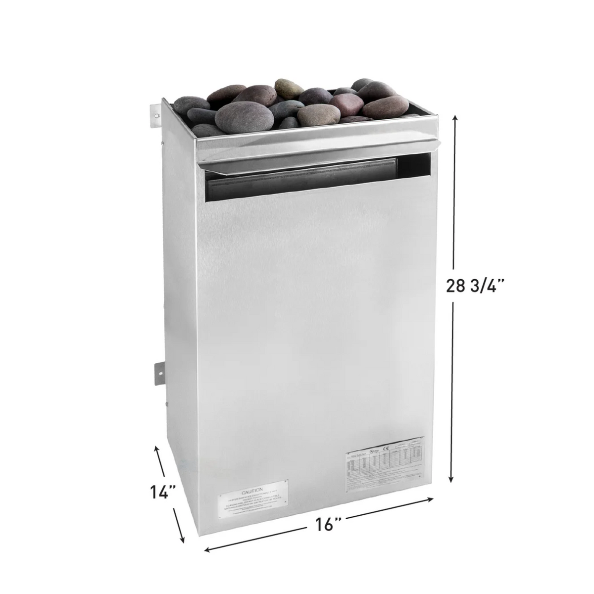 Dimensions of Scandia Electric Ultra Sauna Heater 6.0-9.0 kW.