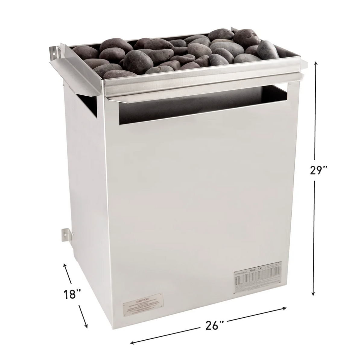 Dimensions of Scandia Electric Ultra Sauna Heater 12.0-18.0 kW.