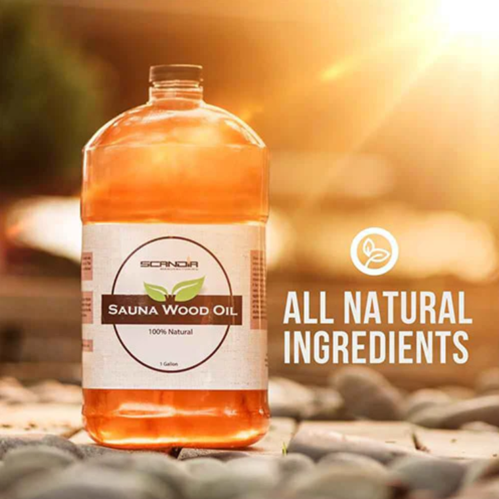  Scandia Sauna Wood Oil. 100% Natural Ingredients, blended with refined Cedarwood Aroma.