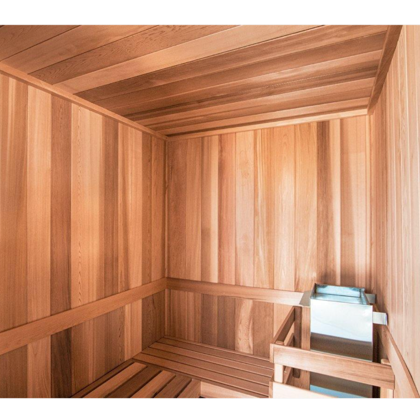 Inside view of Scandia Traditional Modular Sauna.