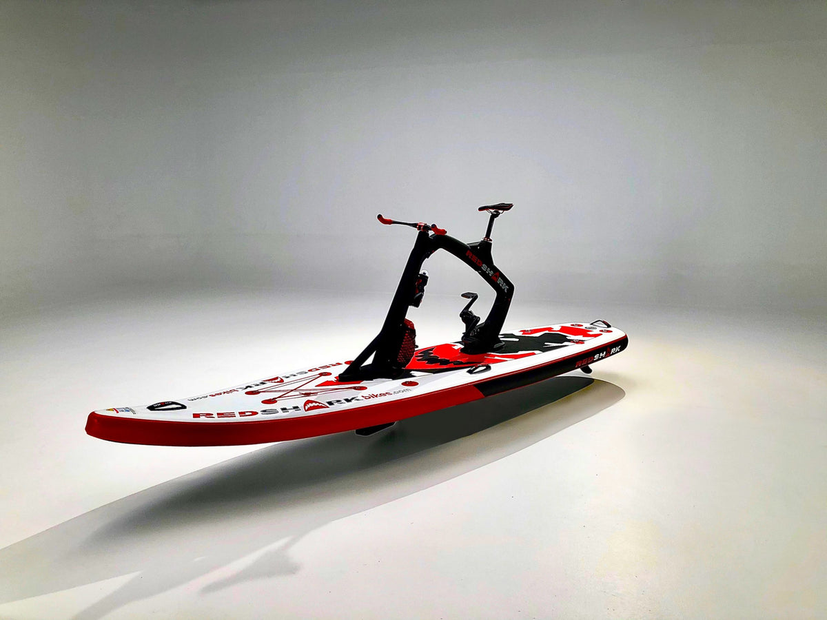 Studio shot of the sleek Red Shark Fitness Bike Surf showcasing its design and features.