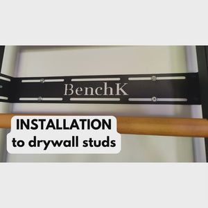 Installation video of BenchK WH and S8 Wall Holders.