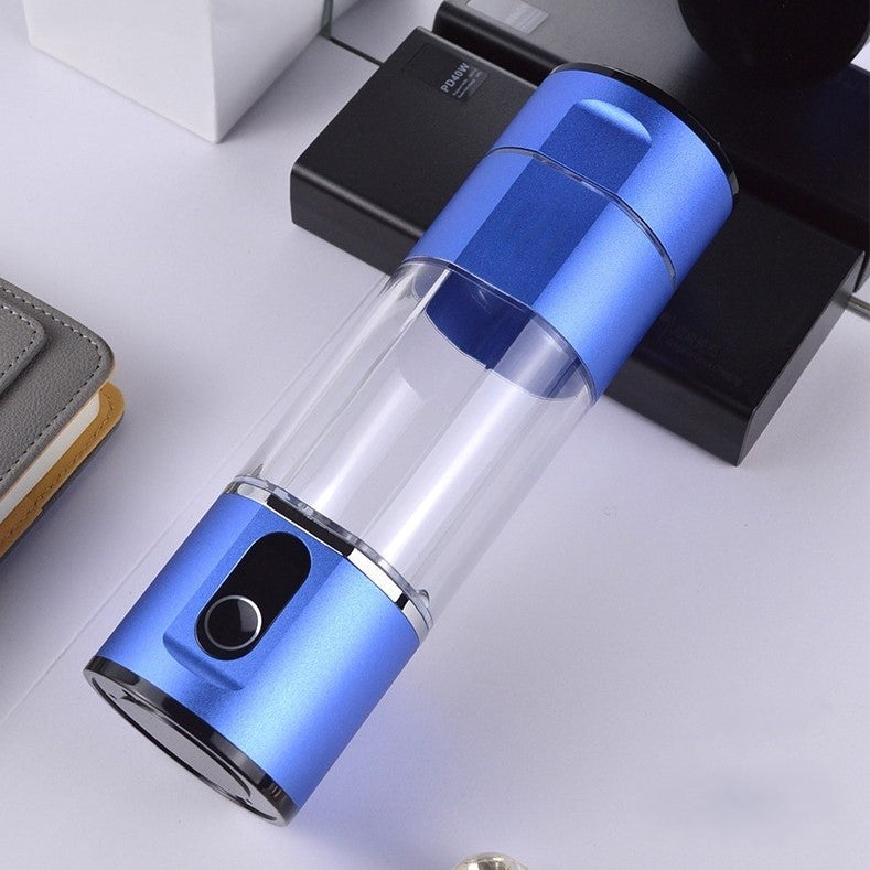 Electric blue Prime Biohacking Hydrogen Water Bottle with durable build and modern design aesthetics.