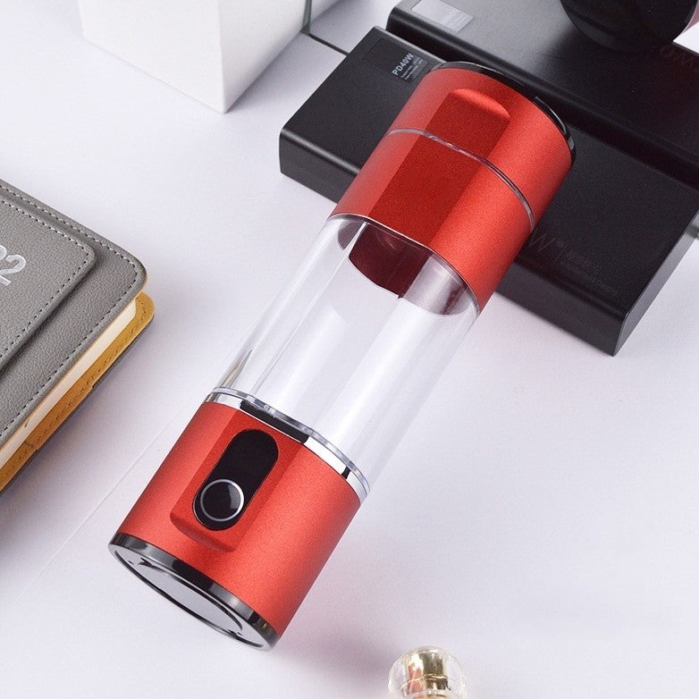 Vibrant red Prime Biohacking Hydrogen Water Bottle with durable build and modern design aesthetics.